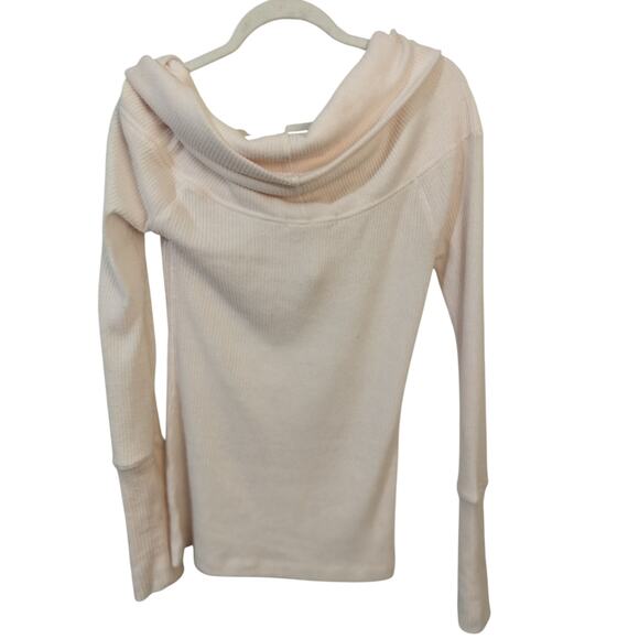 4124)We the Free Shell Pink Snowbunny Long Sleeve Top Medium - Picture 5 of 10